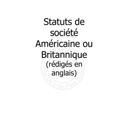 Traduction de statuts de sociétéGB ou US